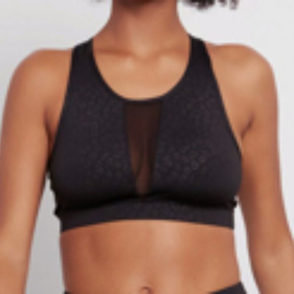 Eliza Deep-v Sports Bra In Black Leopard - Picture 2 of 5